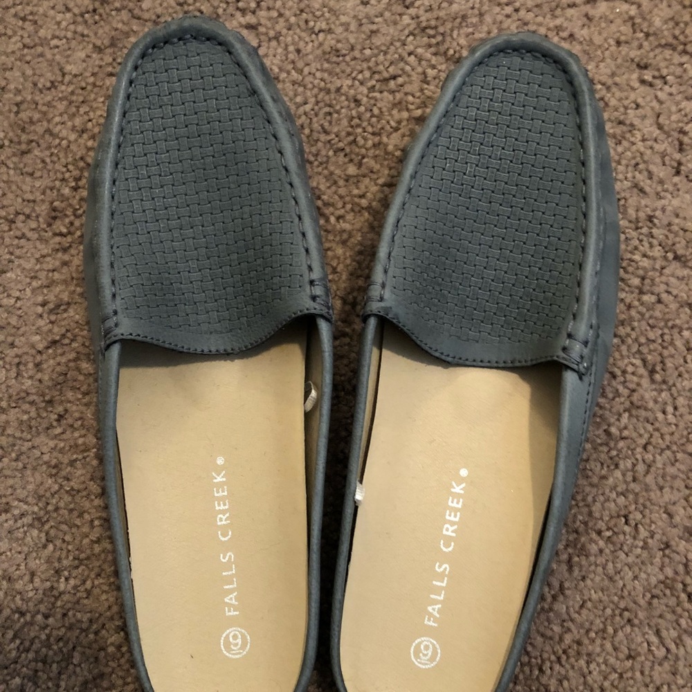 Grey Slip On Mules